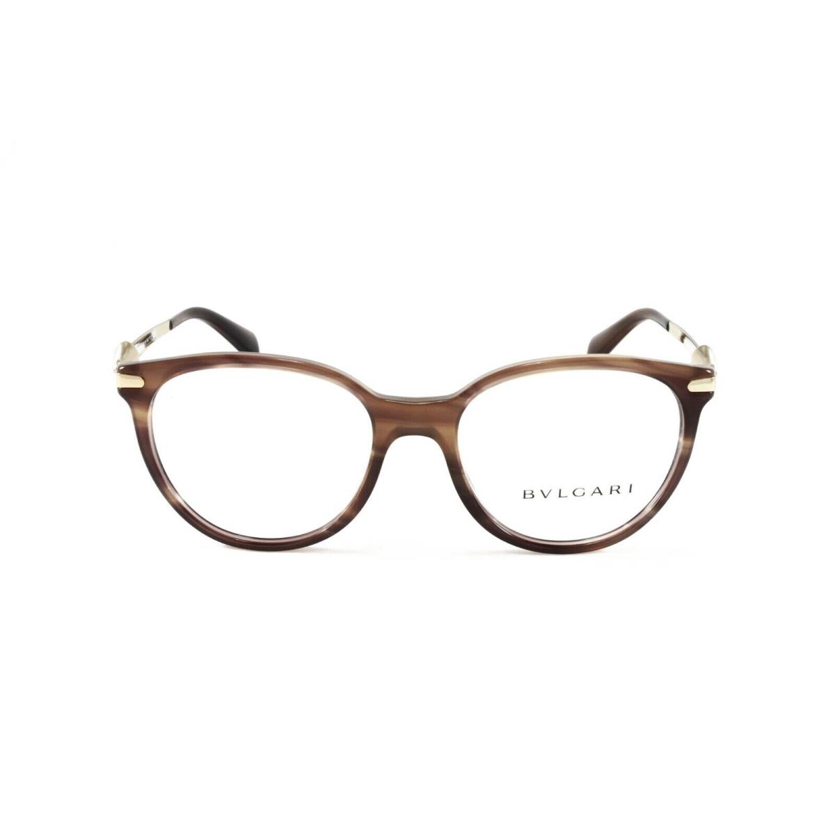 Bvlgari Bulgari Women`s Eyeglasses BBV4143B 5240 Striped Brown