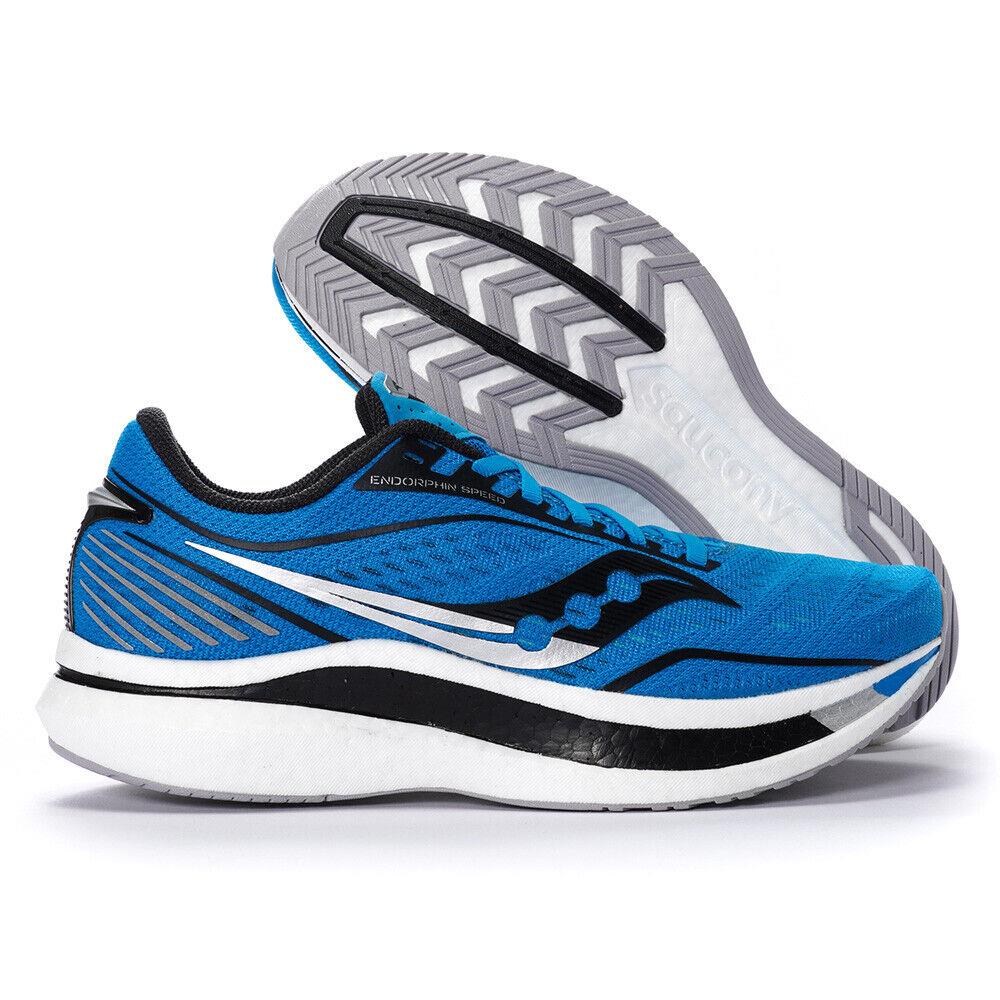 Saucony Endorphin Speed Running Shoes Men`s Size 12 Blue/silver S20597-45 - Cobalt (Blue)/Silver S2059740, Manufacturer: Cobalt/Silver