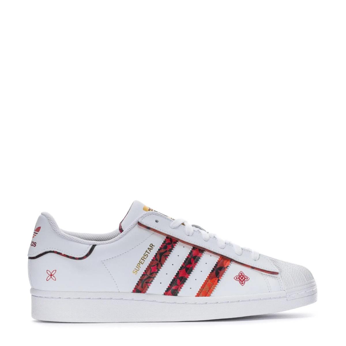 Mens Adidas Superstar GX8839 Year of The Tiger White/gold Metallic Shoes - White