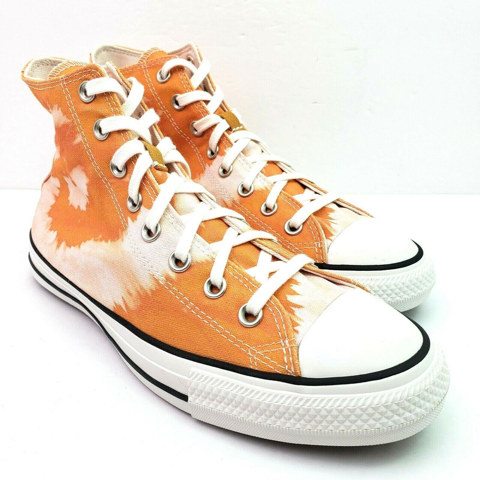 Converse Ctas Hi Summer Wave Mens Sz 9 Wms Sz 11 Amber Ochre White Sneaker Shoe
