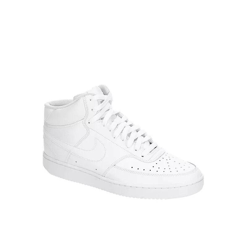 Nike Court Vision Mid High Top Men`s Shoes Sneakers Trainers White