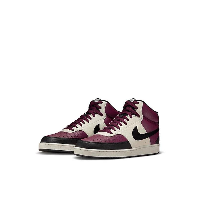 Nike Court Vision Mid High Top Men`s Shoes Sneakers Trainers Wine/Black