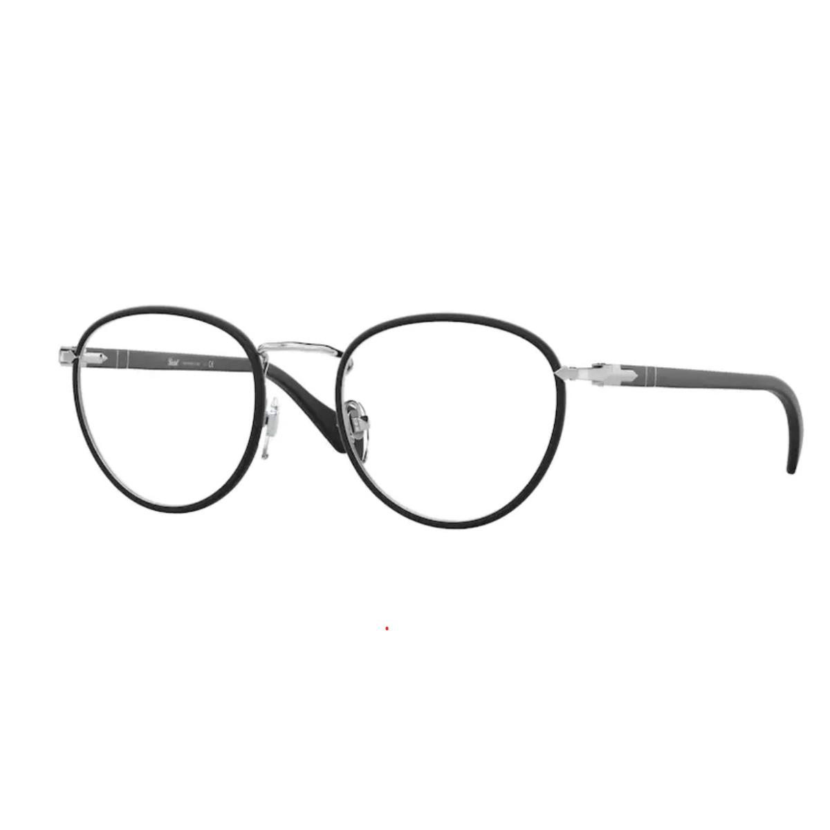 Persol 0PO2410VJ 1119 Argento Nero Op Black Unisex Eyeglasses