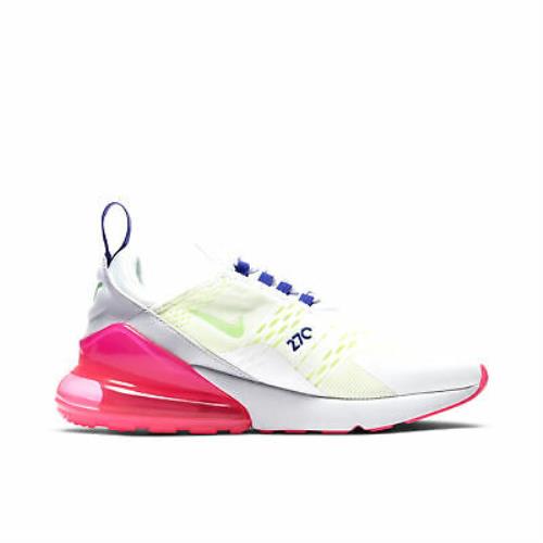 nike air max 270 white volt pink