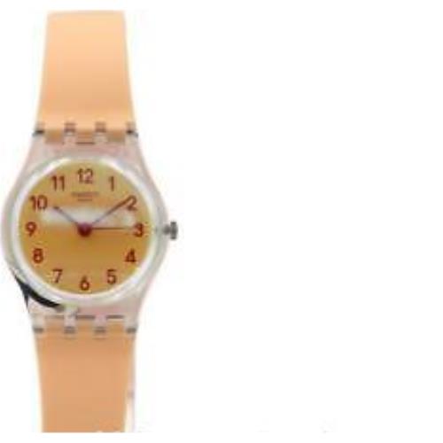 Swiss Swatch Casual Pink Petite Orange Silicone Women Watch 25mm LK395