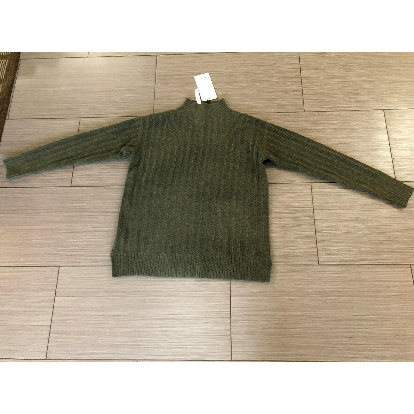 Lululemon Women Twin Rib Chunky Knit Turtleneck Sweater 6 Hdol Green