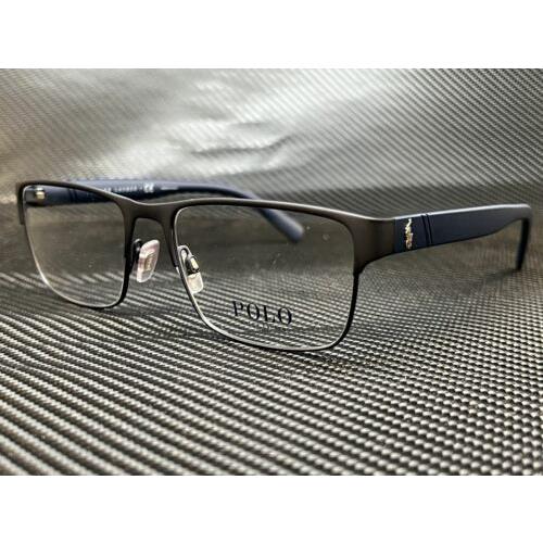 Ralph Lauren Polo PH1175 9119 Matte Navy Blue Rectangle Men`s 56 mm Eyeglasses