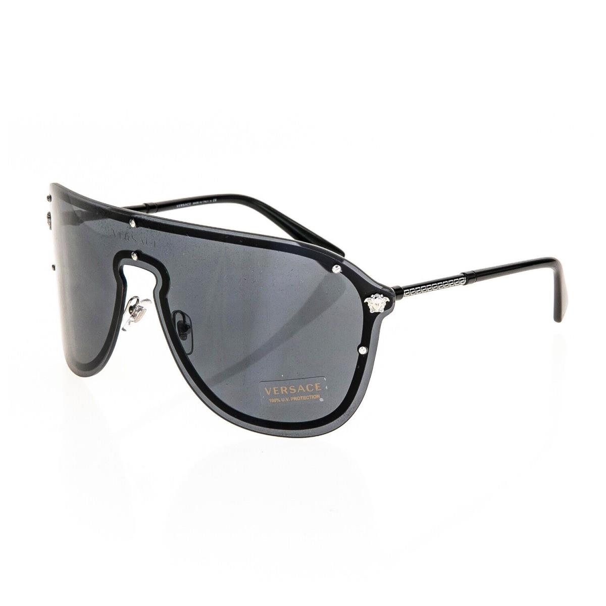 Versace sunglasses  - 1000/87 , Silver Frame, Black Lens