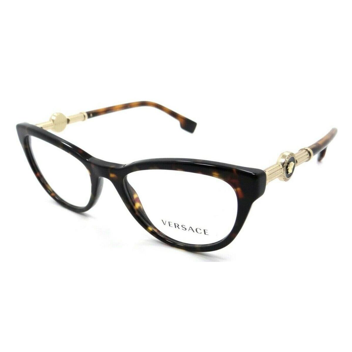Versace Eyeglasses Frames VE 3311 108 52-18-140 Dark Havana Made in Italy