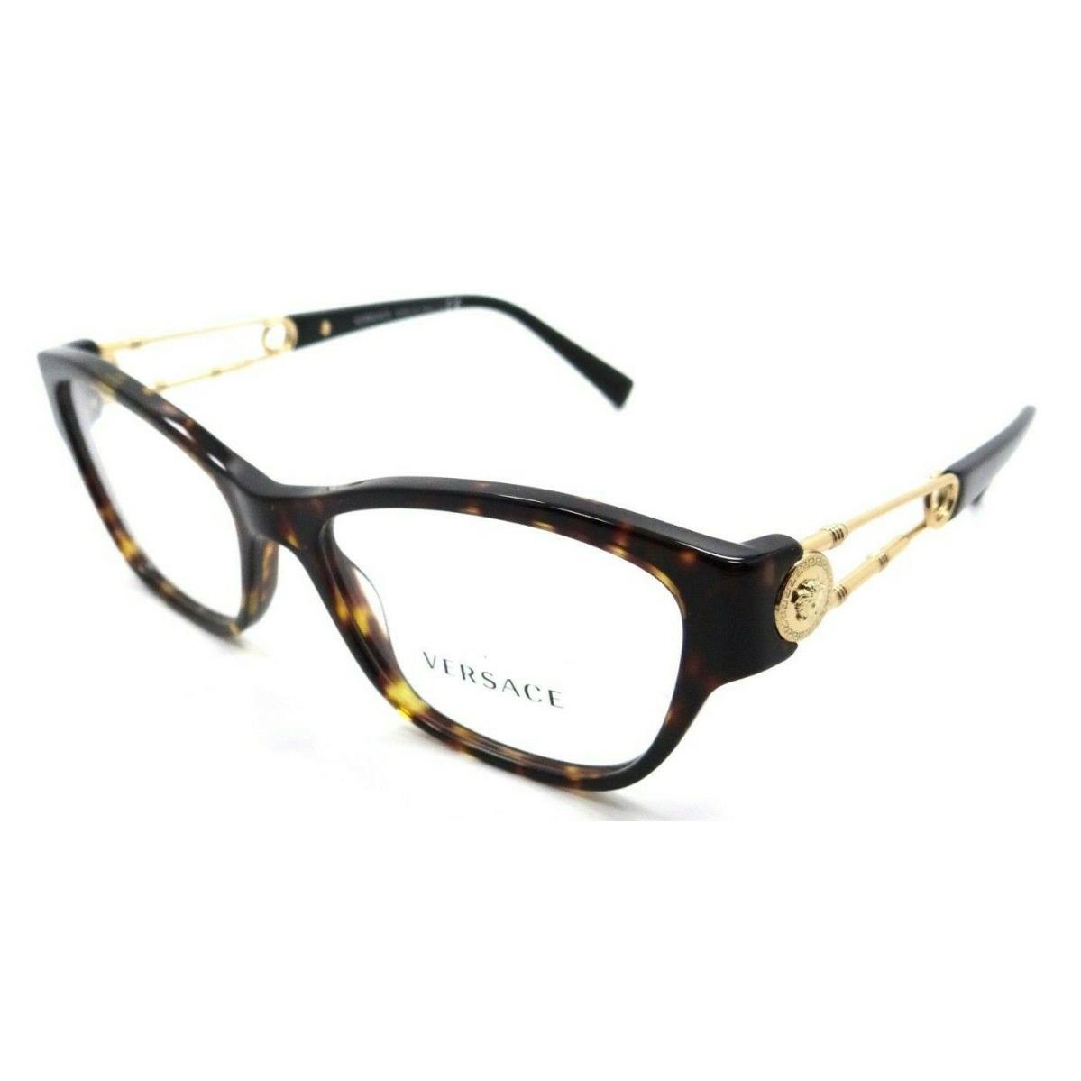 Versace Eyeglasses Frames VE 3288 108 54-16-140 Dark Havana Made in Italy