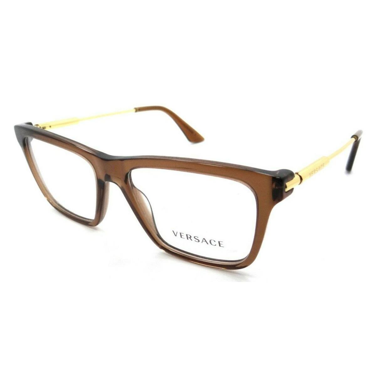 Versace Eyeglasses Frames VE 3308 5028 53-17-145 Transparent Brown Made in Italy