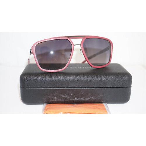 IC Berlin Sunglasses IC Berlin Dystopia Gunmetal Red Grey 55 18 140