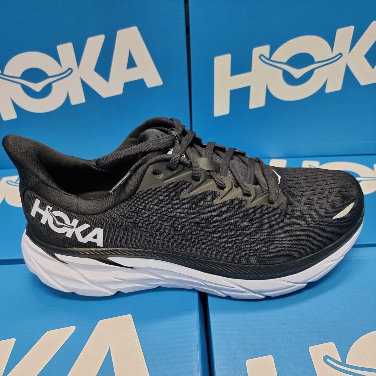 Hoka One One Clifton 8 Wide 2E 1121374/BWHT Men`s Running Shoes