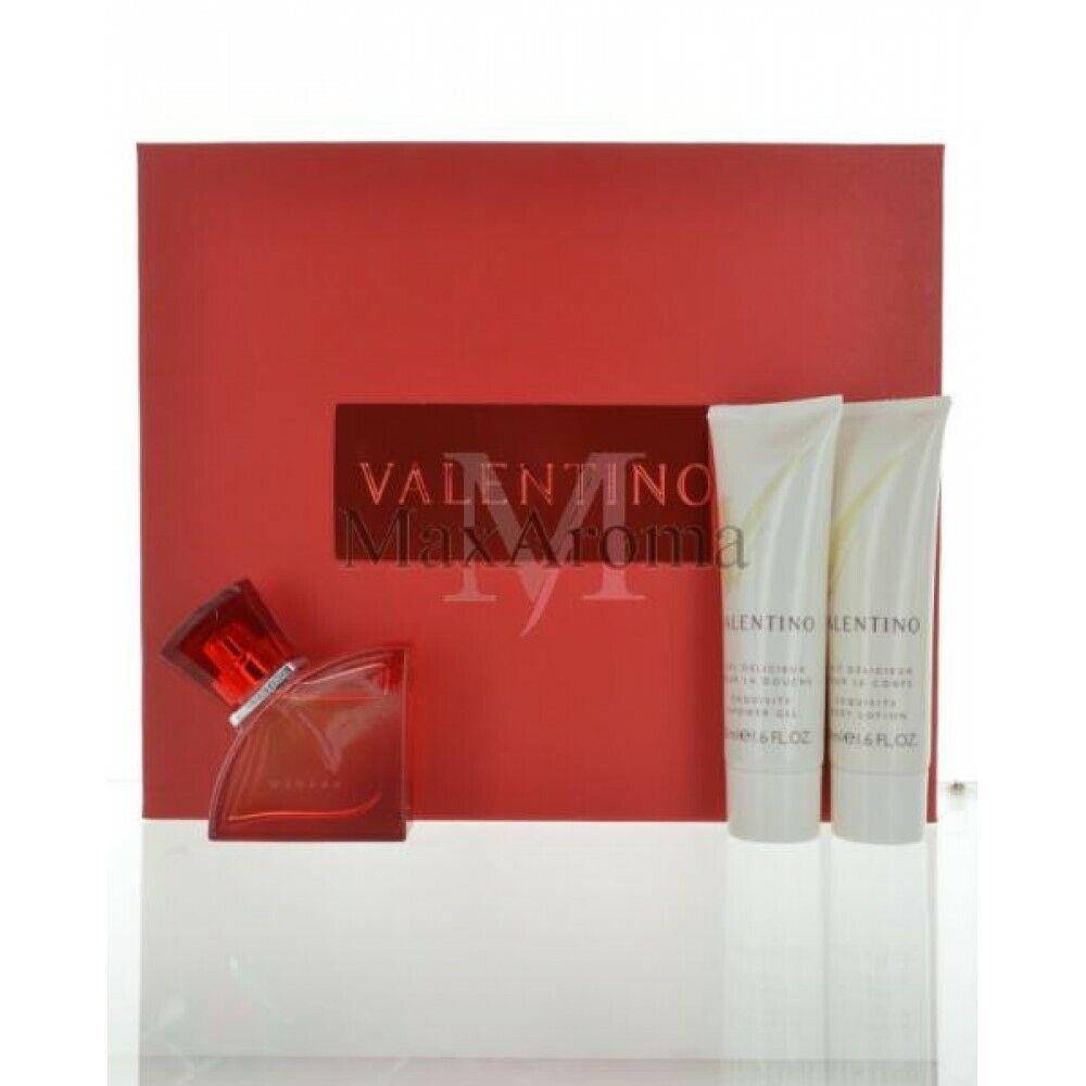 V Valentino Absolu Perfume 1.0 oz EDP+1.6 Body Lotion + Shower Gel Gift Set