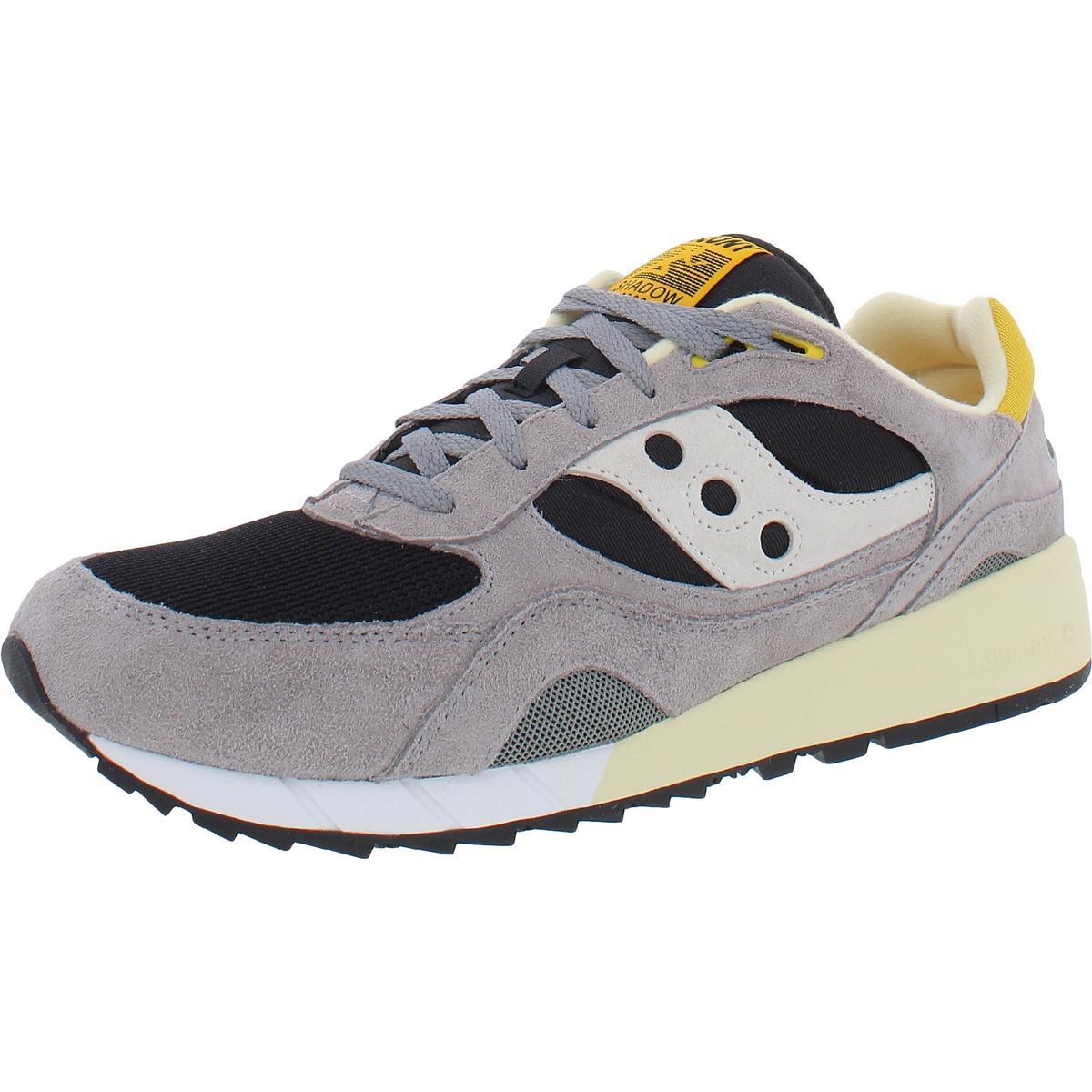 Saucony Men`s Shadow 6000 Leather Retro Inspired Athletic Fashion Sneaker Grey/Black