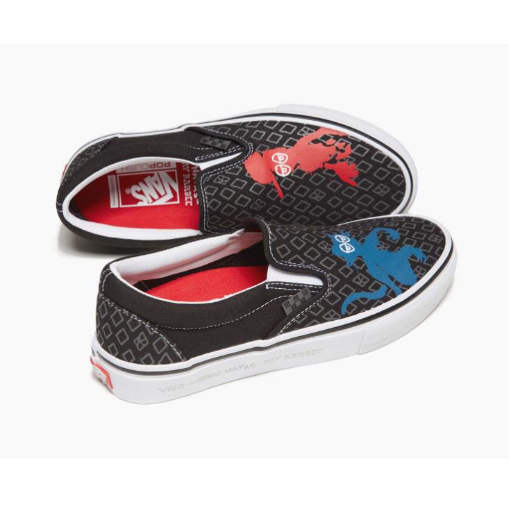 Vans X Krooked Skate Slip On Skateboard Shoes - VN0A5FCAAPM Men`s 8.0