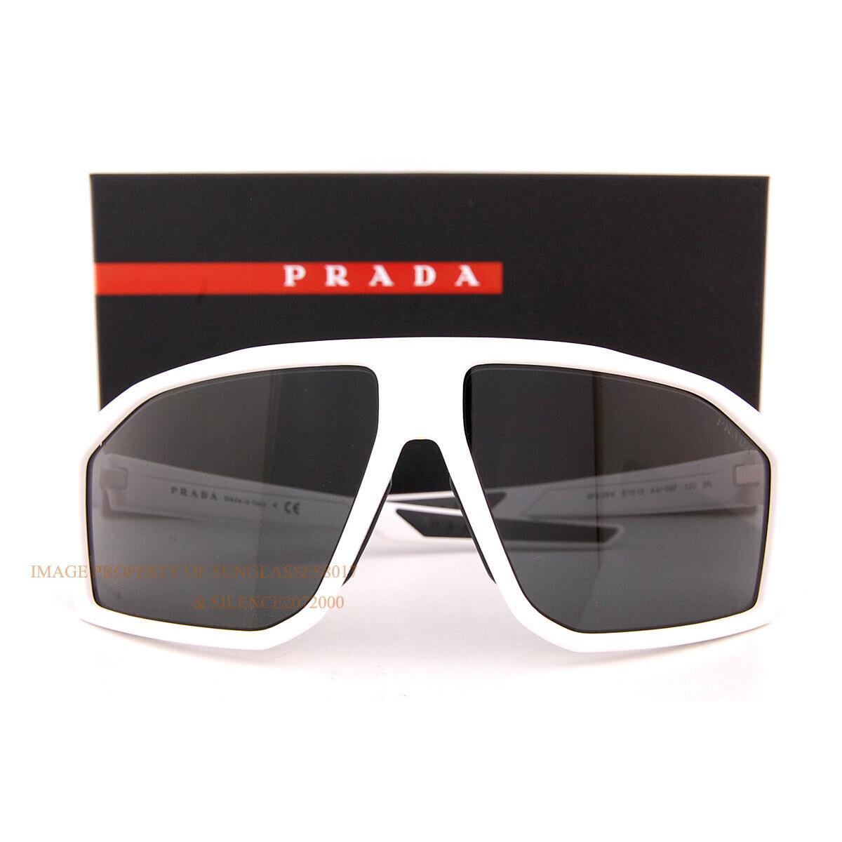 Prada Sport Linea Rossa Sunglasses PS 08WS Aai 06F Matte White/grey