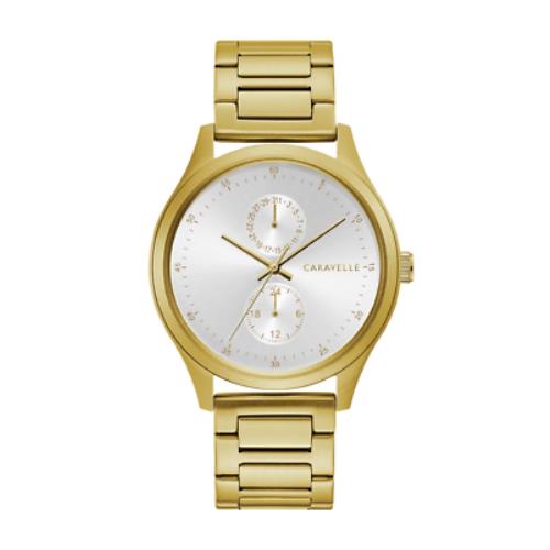 Caravelle Min Max Men Gold Tone Watch 44C111
