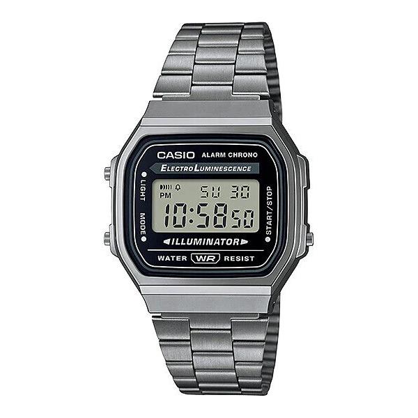 Casio Standard Digital Gray Ion Plated Stainless Steel Band Watch A168WGG-1A