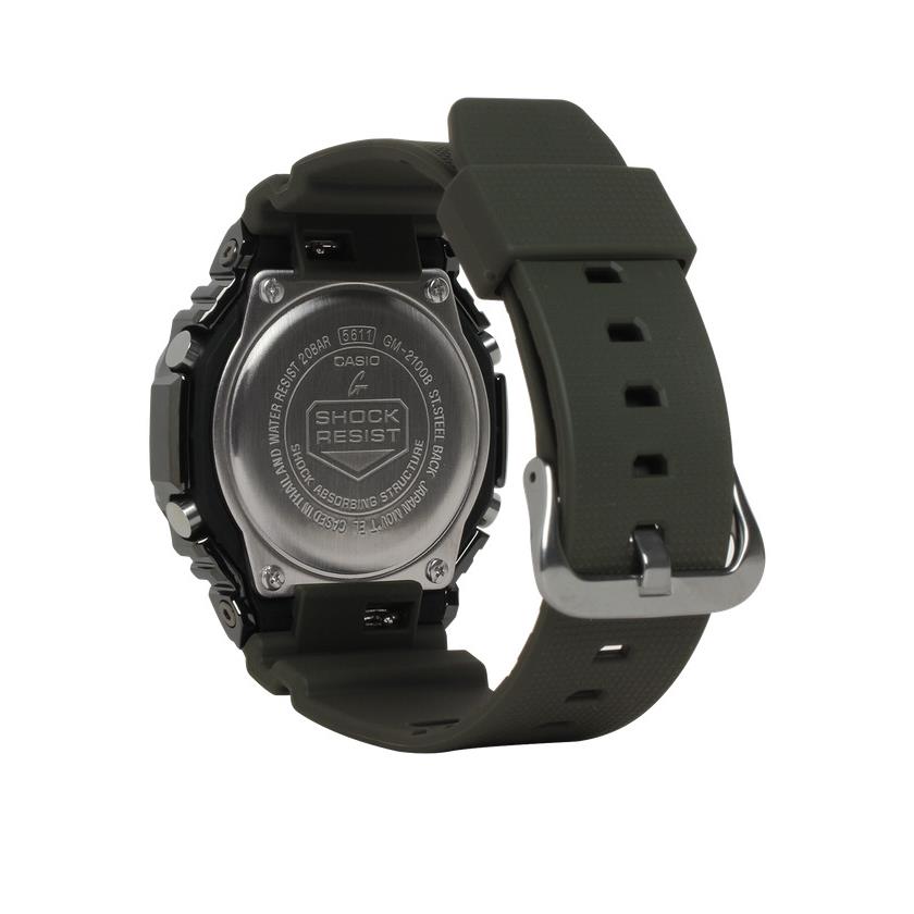Casio G-shock Green Dark Gray IP Bezel Casioak GM2100B-3A GM2100 Series Watch