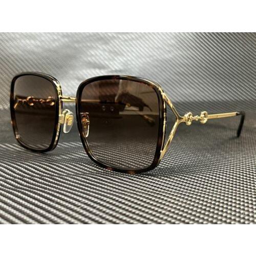 Gucci GG1016SK 003 Havana Square 58 mm Women`s Sunglasses