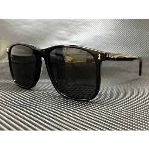 Gucci GG1041S 001 Black Square 57 mm Men`s Sunglasses