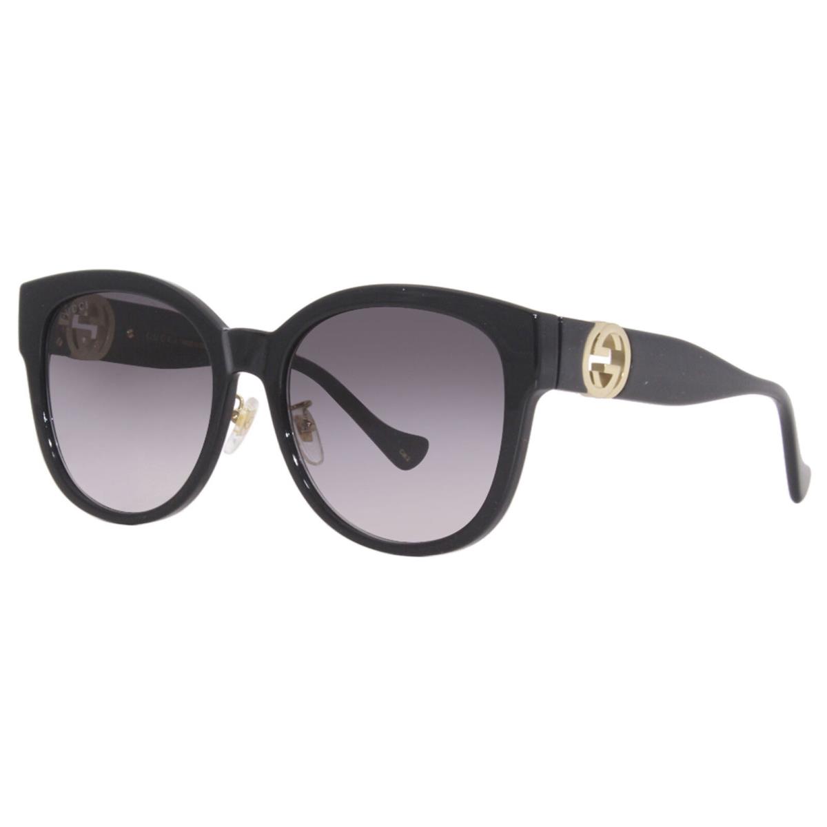 Gucci GG1028SK 006 Sunglasses Women`s Black/grey Gradient Cat Eye 56mm