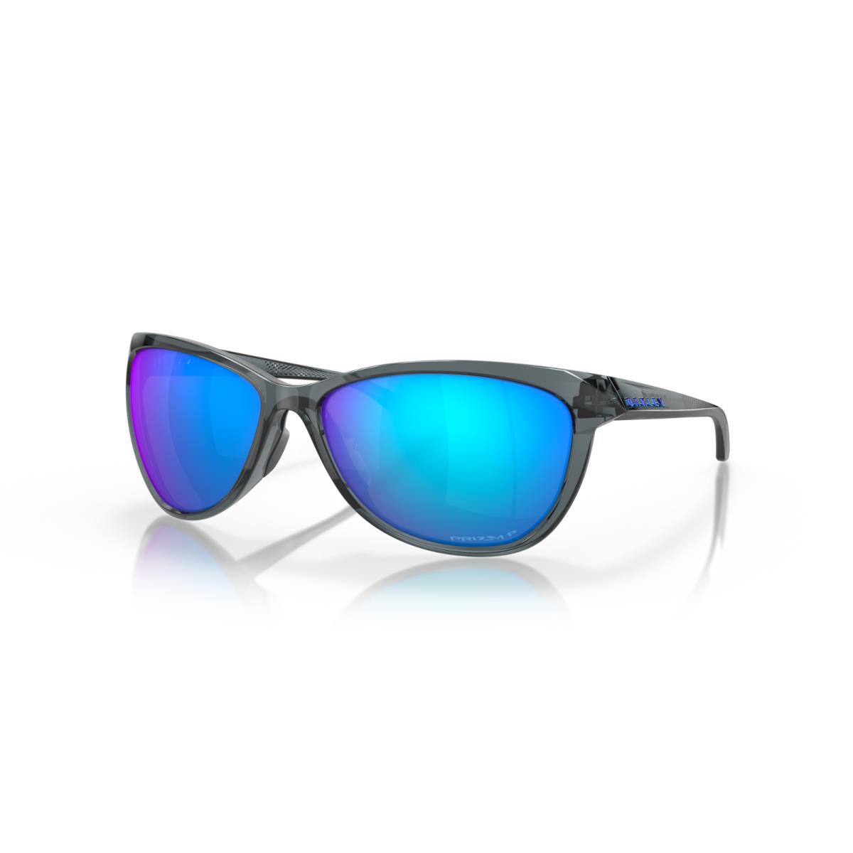 Oakley Pasque Polarized Sunglasses OO9222-0260 Crystal Black W/ Prizm Sapphire