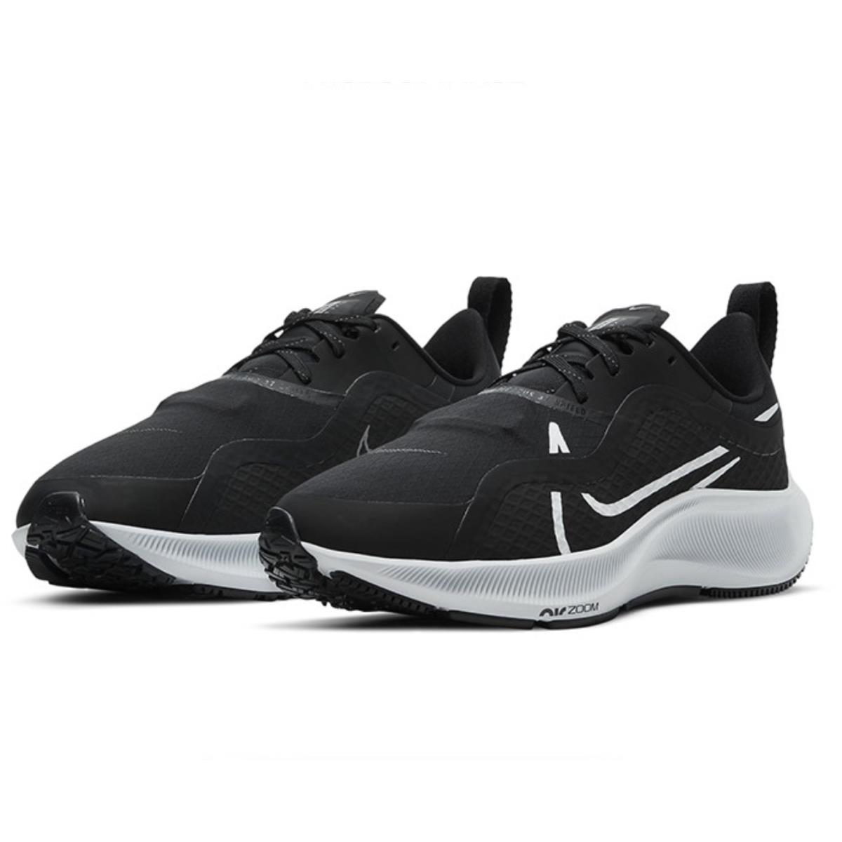 Nike Air Zoom Pegasus 37 Shield Women`s Running Shoes Size 11 CQ8639-002 - Black