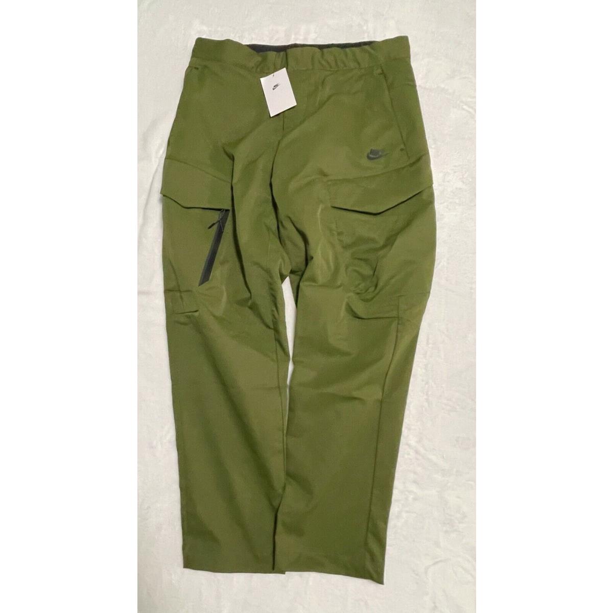 Nike Tech Woven Unlined Cargo Pants Green Pant DH3866-326 Men`s 34