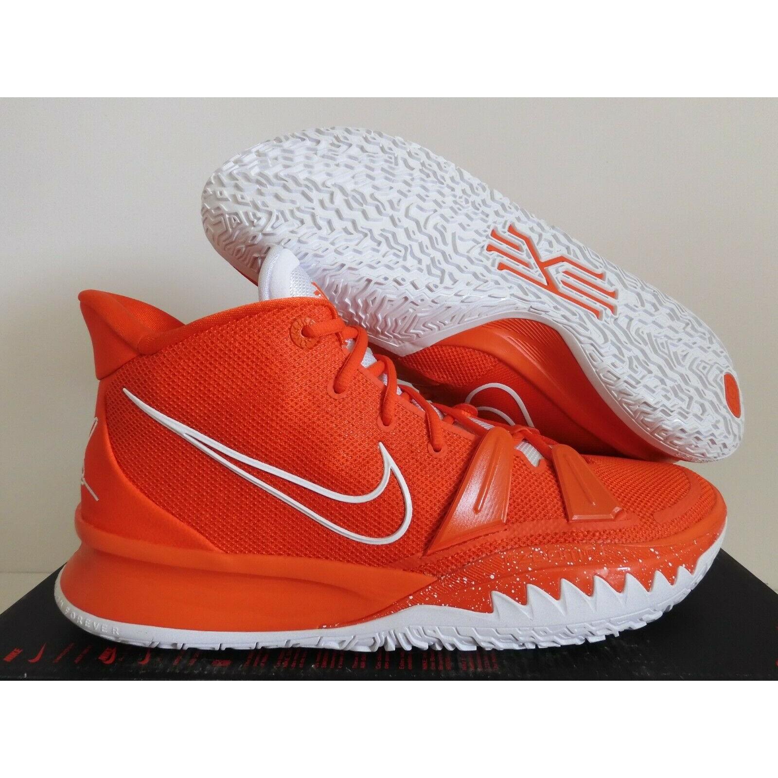 kyrie white and orange