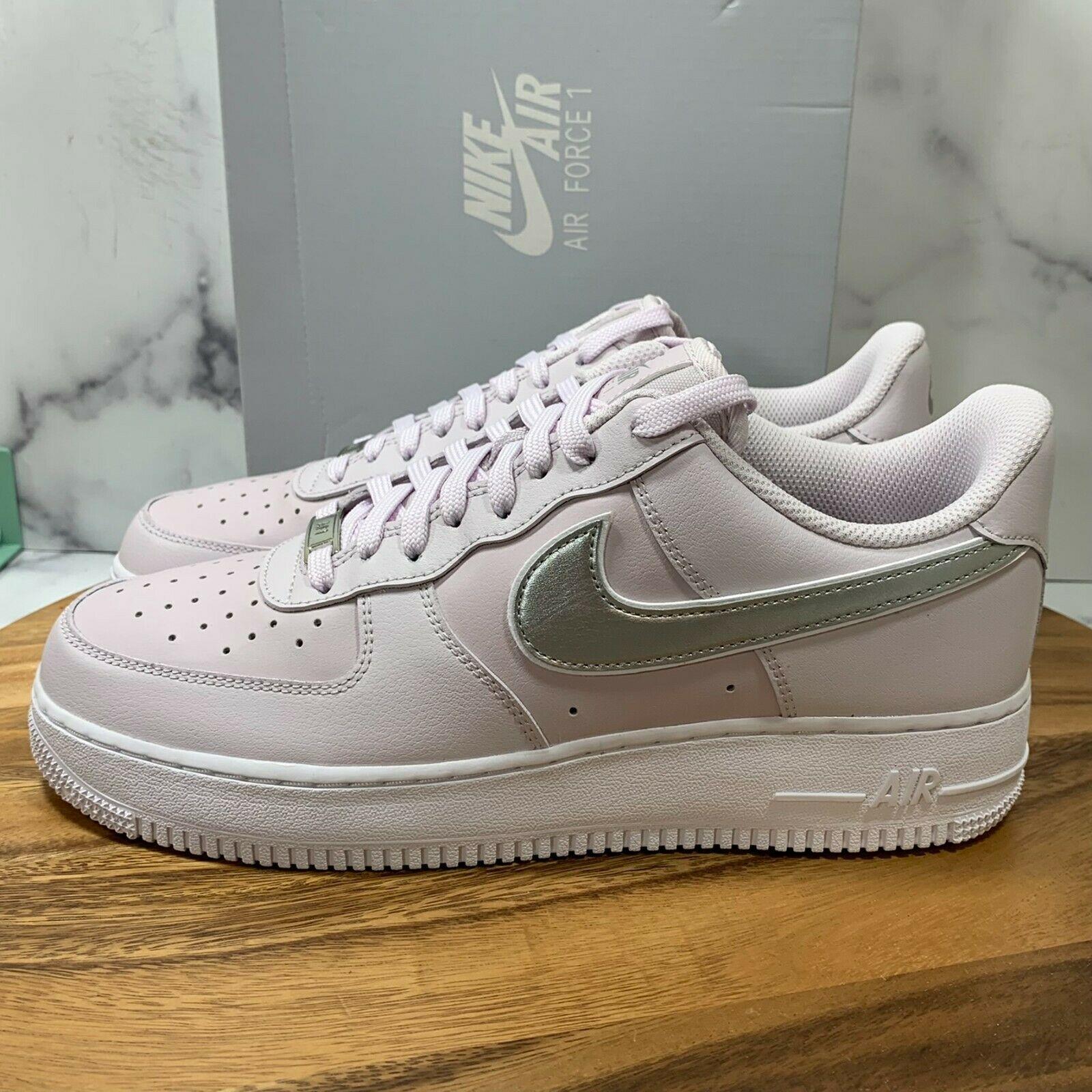 Nike Womens Air Force 1 07 Essential Lilac Silver Sneaker Shoes Size US 11