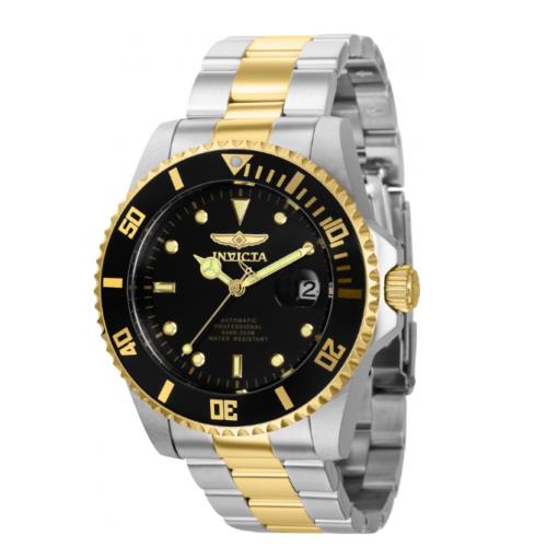 Men`s Pro Diver Black Dial Stainless Steel Men`s Two Tone Invicta Watch 36973