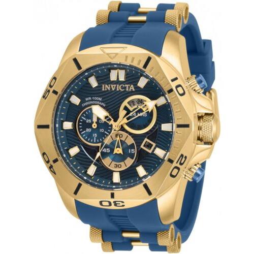 Invicta Speedway Chronograph Quartz Blue Dial Two Tone Men`s Watch 32259 - Dial: Blue, Band: Blue