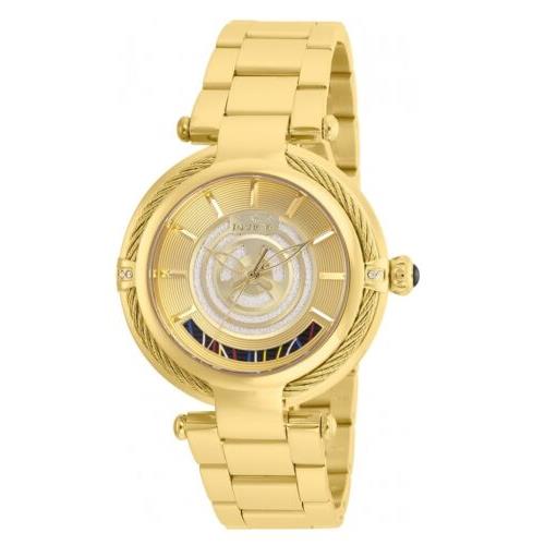 Invicta Star Wars C-3PO Women`s 40mm Limited Edition Gold Bolt Watch 26233 - Dial: Gold, Band: Gold, Bezel: Gold