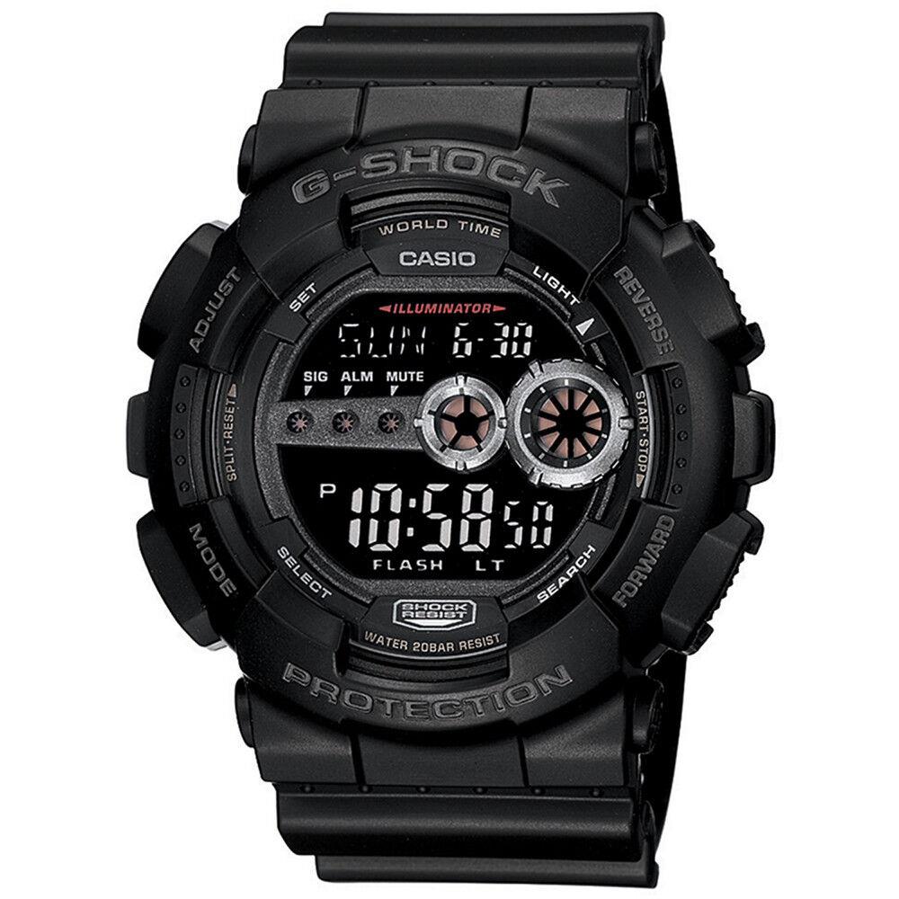 Casio 51.0mm G-shock GD100-1B Men`s Sports Water Resistant Digital Watch Black