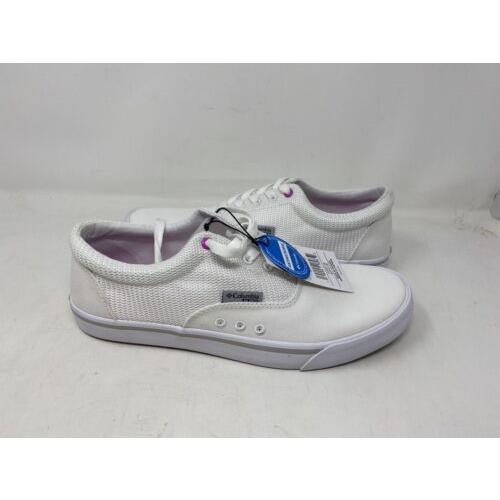 Columbia Women`s Slack Water Pfg Lace Boat Shoe White Size 6 BL0152-100