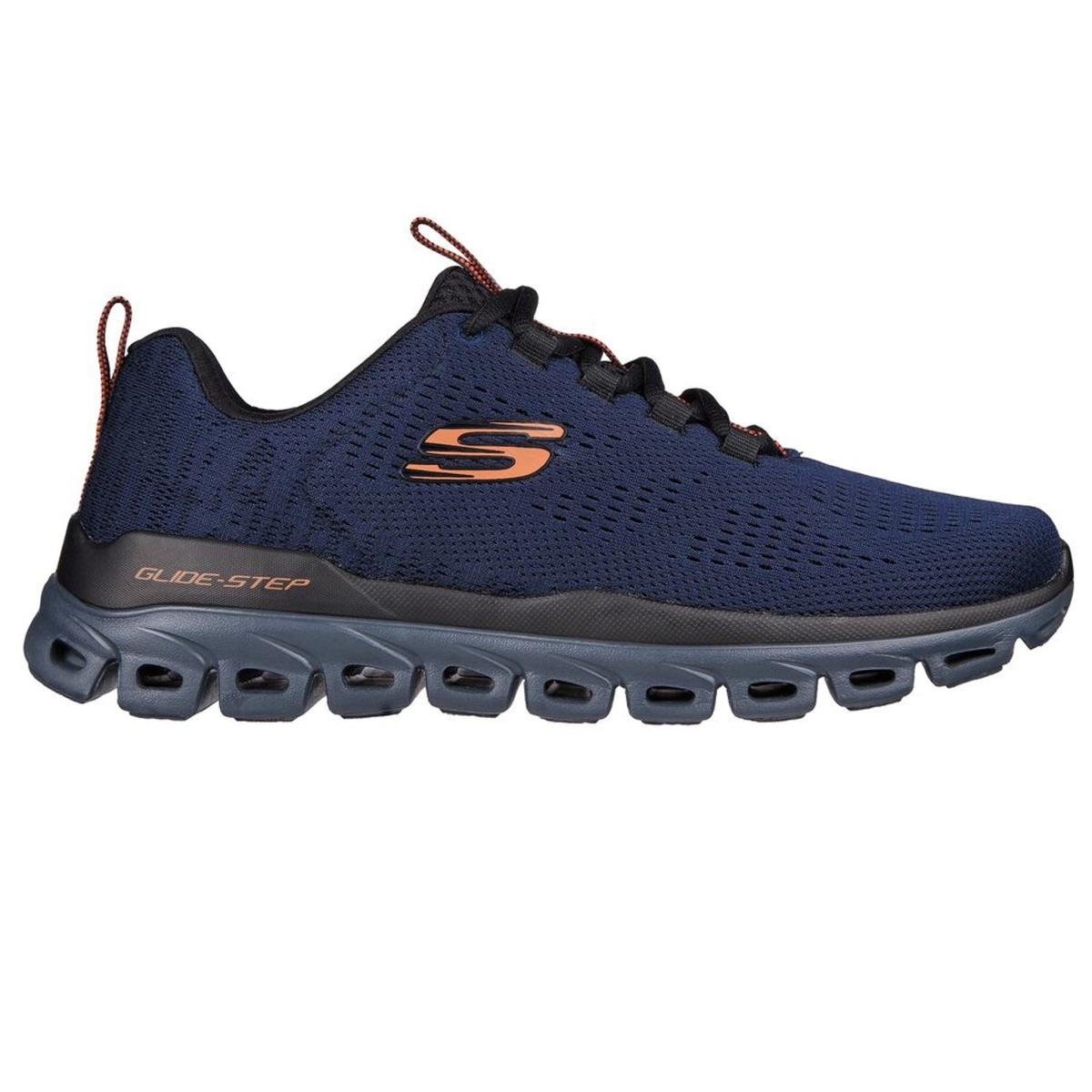 Skechers Men`s 232136 Glide Step Fasten Up Casual Athletic Shoes Navy/Black