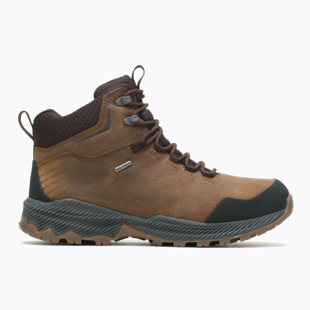 Merrell Boots Forestbound Mid Waterproof Tan Men`s Size 10