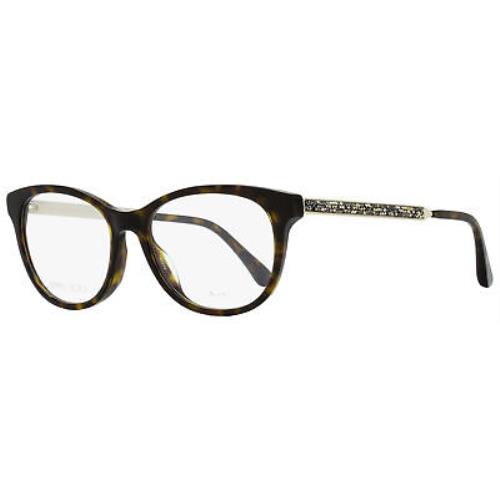 Jimmy Choo Oval Eyeglasses JC202 086 Havana/gold 52mm