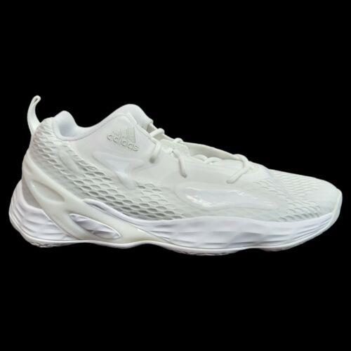Adidas Mens 12 13 Exhibit A Low Basketball Shoes Sneakers All White H67737