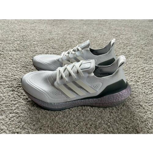ultraboost 21 crystal white hazy green