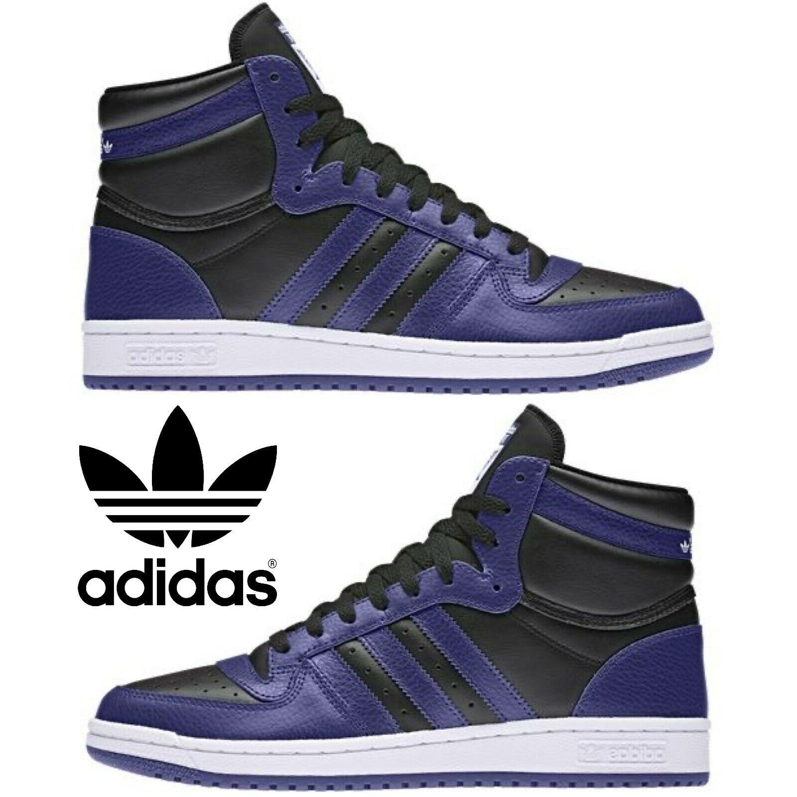 Adidas Originals Top Ten Hi Men`s Sneakers Comfort Casual Shoes Black Royal Blue - Black , Black/Royal Manufacturer