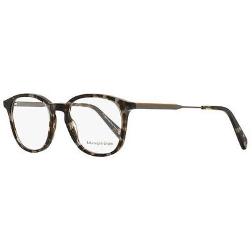 Ermenegildo Zegna Square Eyeglasses EZ5140 055 Gray Havana/ruthenium 50mm 5140