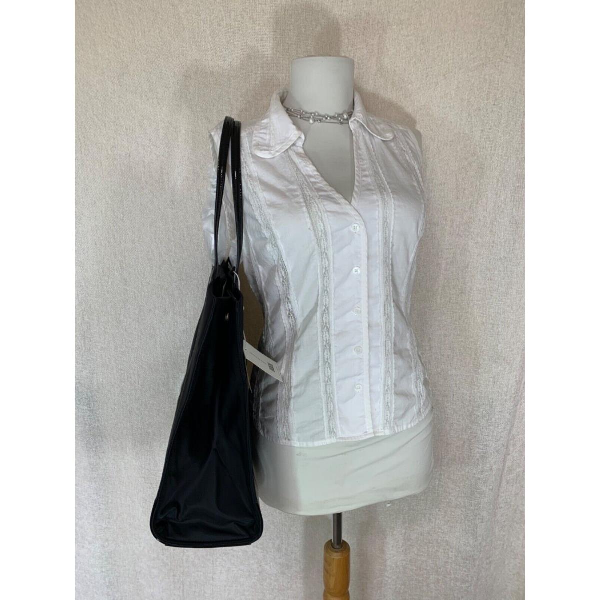 Tory Burch Ella Black Patent/nylon Tote Bag - Tory Burch bag - 196133145227 | Fash Brands Tory Burch Ella Black Patent/nylon Tote Bag - Tory Burch bag - 196133145227 | Fash Brands