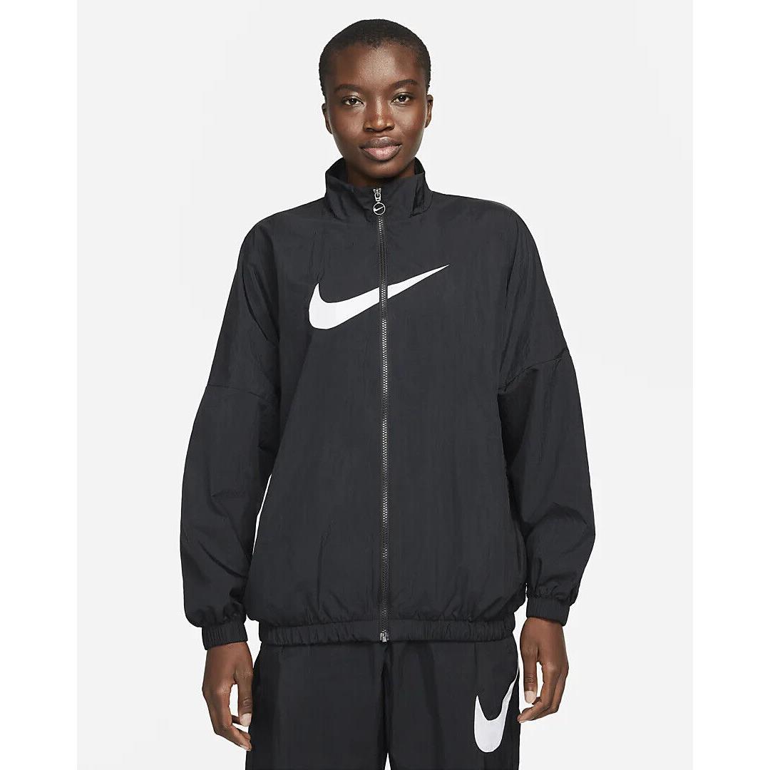 Nike Sportswear Essential Women`s Woven Jacket Black/white DM6181-010