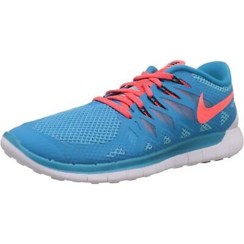 Nike Free 5.0 Blue Lagoon Bright Crimson Running Shoes 642198-406 Men Size 10 - Blue , Crimson
