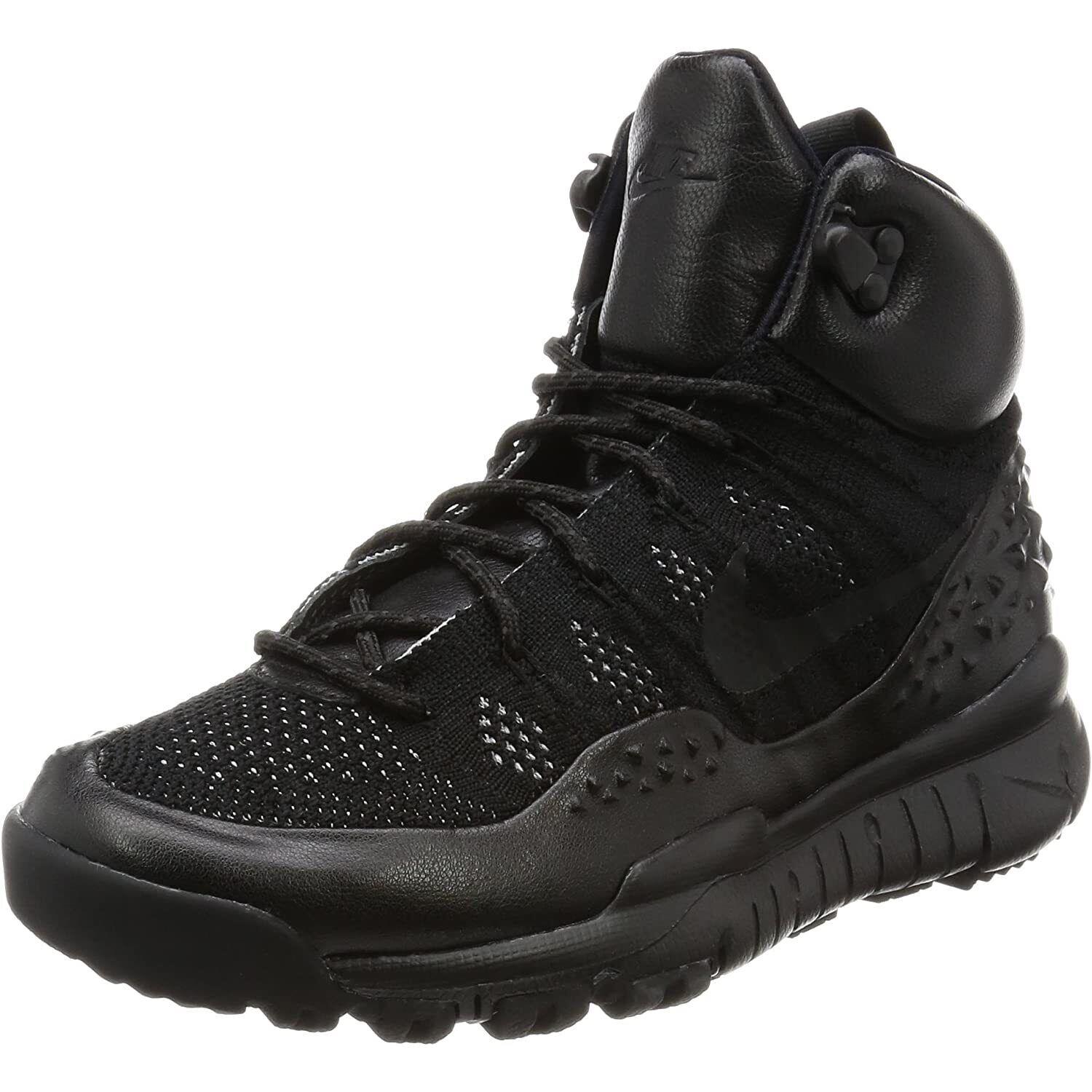 Nike Lupinek Flyknit Black/black-anthracite Running Shoes Women Size 8