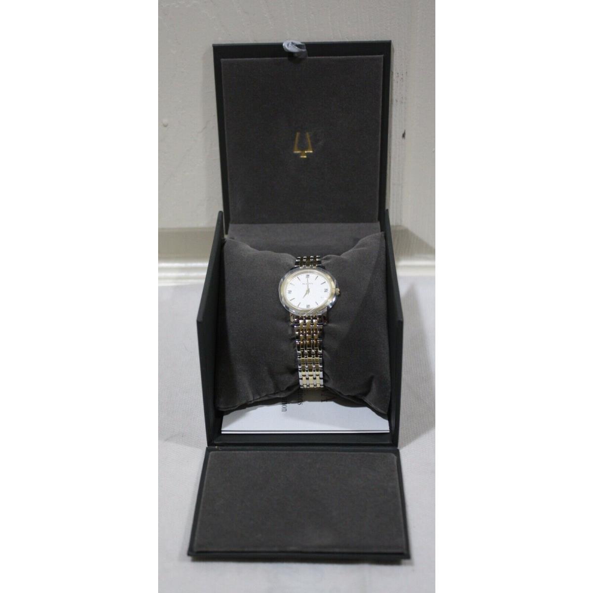 Bulova Women s Diamond Two Tone Stainless Steel Watch 98P115