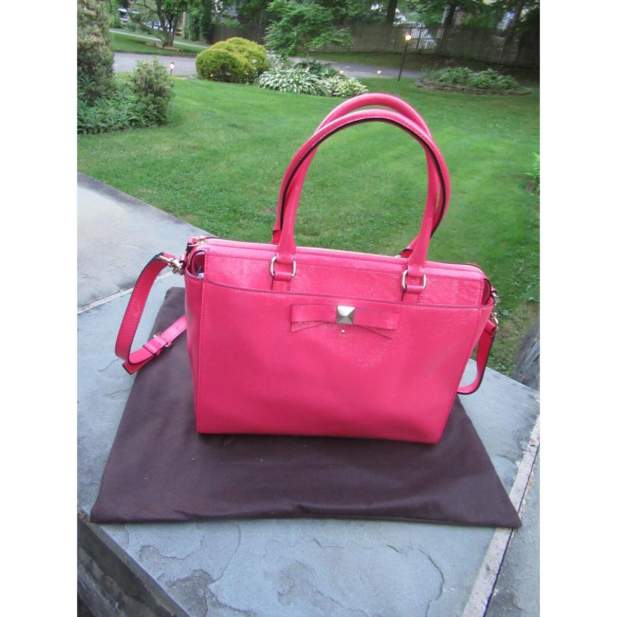 Kate Spade Jeanne Beacon Court Patent Leather Satchel/cross Body-  Strawberry - Kate Spade bag - 098689651484 | Fash Brands